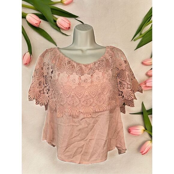 Womens Rhapsody Lightweight Mauve Top size Large - Picture 1 of 6